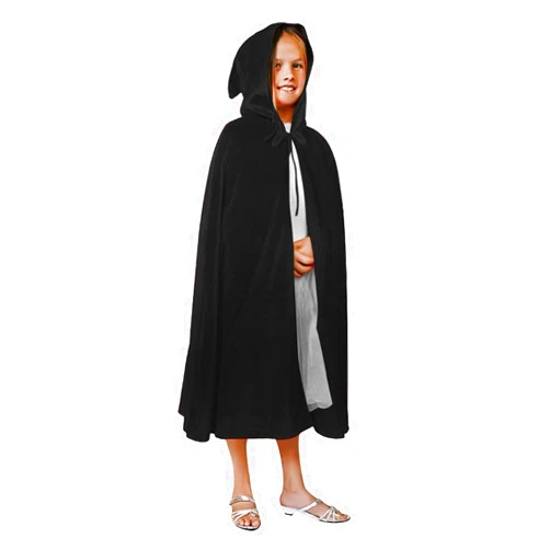 Clobeau Kids Halloween Christmas Costumes Cape Velvet Hooded Cosplay Party Cloak Wizard Robe