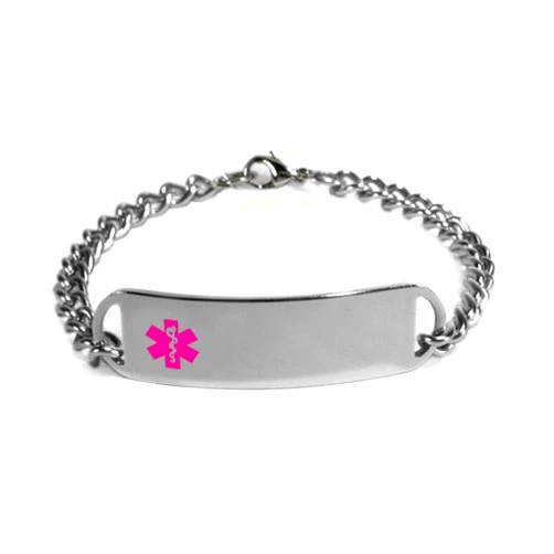 IdTagsonline TAKING INVOKANA Medical ID Alert Bracelet with Embossed emblem from stainless steel. D-Style, premium series.