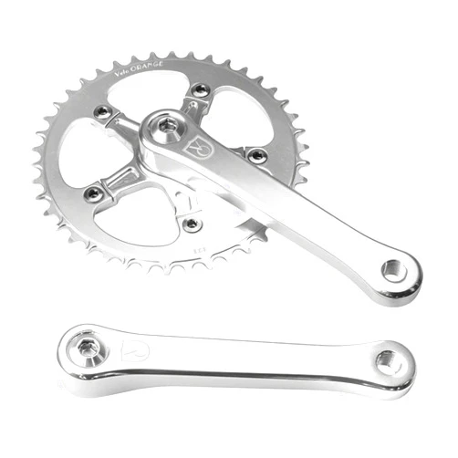 Velo Orange 1-Speed Crankset - 170mm, 42t, Square Taper JIS Spindle Interface, Polished Aluminum