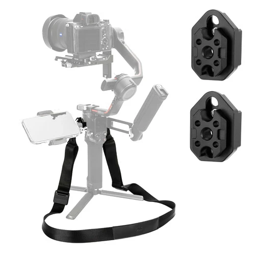 JJC Neck Shoulder Strap with NATO Rails for DJI RS 3 Pro/RS 3/RS 2/RSC 2 Gimbal Stabilizer, Weight Reducing Gimbal Belt Stress Relief Lanyard, Adjustable Length 37.4-59 inches, Max Load Capacity 198lb