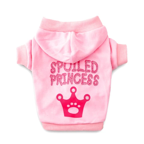 DroolingDog Girl Dog Shirts Girls Dog Clothes Puppy Hoodie Pet T Shirt for Small Dogs, Medium
