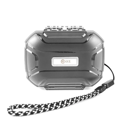 YINYOO CCZ ZC01 Hard Shell IEM Case for KZ ZS10 Pro in Ear Monitor, Travel Portable Earbuds Case Waterproof Headphone Storage Box for Shure SE215, CCZ Melody, KBEAR KS1, KZ ZAR, Earphone,Earbuds(Clear Black)