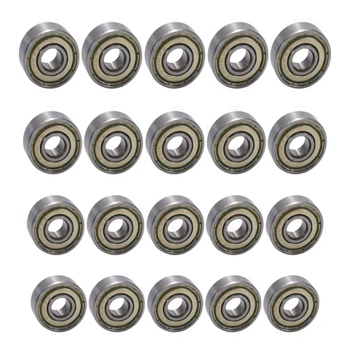 Othmro 606ZZ Deep Groove Bearings 6x17x6mm,Ball Bearing Double Galvanized Iron Cover Shielded High Carbon Steel 20pcs