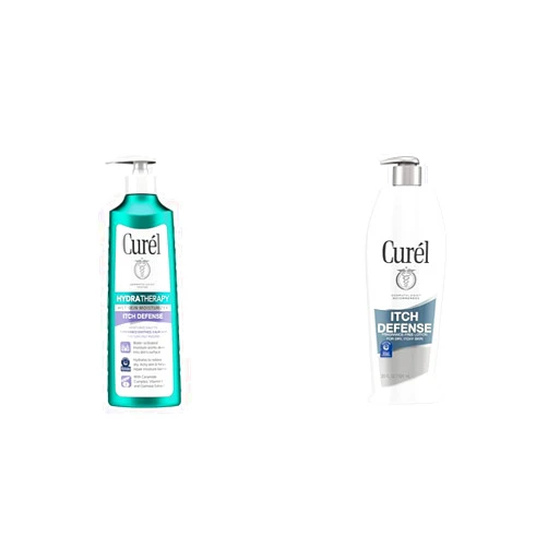 Curel Hydra Therapy, Itch Defense Moisturizer, Wet Skin Lotion, 12 Ounce & Itch Defense Calming Body Lotion, Moisturizer for Dry, Itchy Skin, Body and Hand Lotion