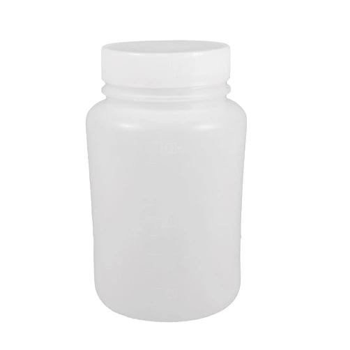 uxcell a12101800ux0403 Laboratory Chemical Storage Case White Plastic Widemouth Bottle 500mL