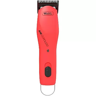 Wahl Professional Animal KM Cordless 2-Speed Detachable Blade Clipper (Poppy Red) with a Bonus Oil 4oz.