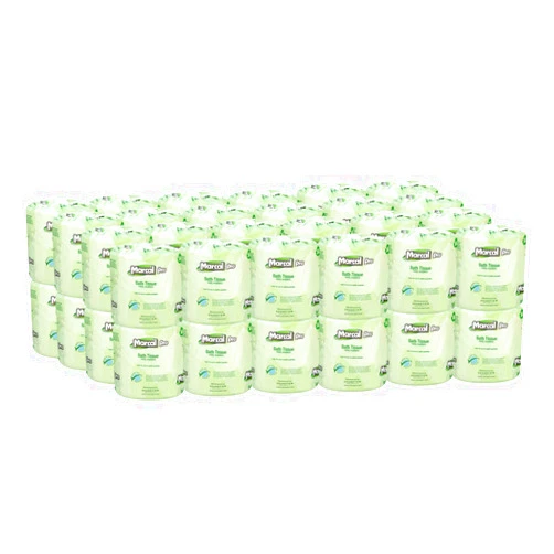 Marcal Pro Toilet Paper 100% Recycled - 2 Ply, White Bath Tissue, 242 Sheets Per Roll - 48 Individually Wrapped Rolls Per Case Green Seal Certified Toilet Paper 03001