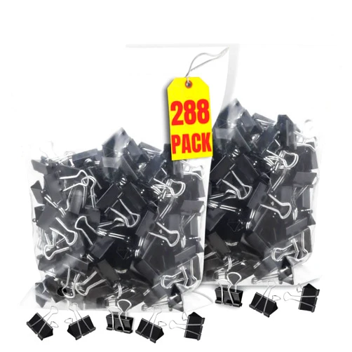 Always23 Small Binder Clips, Mini Binder Clips, Paper Clamps, 288 Pack