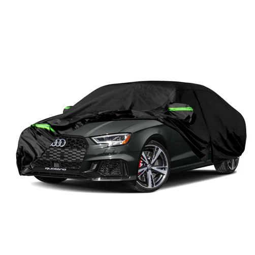 Sportuli Waterproof Car Covers Replace for 2013-2024 Audi A3/S3, 6 Layers All Weather Custom-fit Car Cover with Zipper Door & Windproof Bands for Snow Rain Dust Hail Protection (A3)