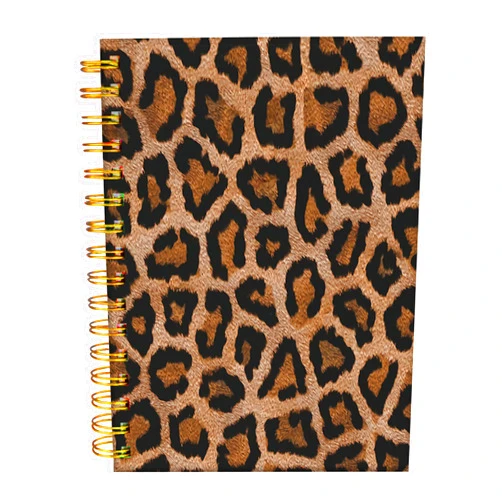 iampanda Spiral Journal Notebook,Strong Twin-Wire Binding with Premium Paper for Girl Women,Cool 60 Sheets A5 College Ruled Notebook/Journal,Perfect for School Office Home Gifts,Vintage Leopard skin