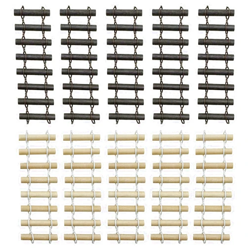 Woohome Miniature Fairy Garden Fence, 10 PCS DIY Wood Picket Fence Mini Ornament for Dollhouse Home Garden Plant Pot DIY Diorama Project for Adult, Brown and White Fairy Garden Kits