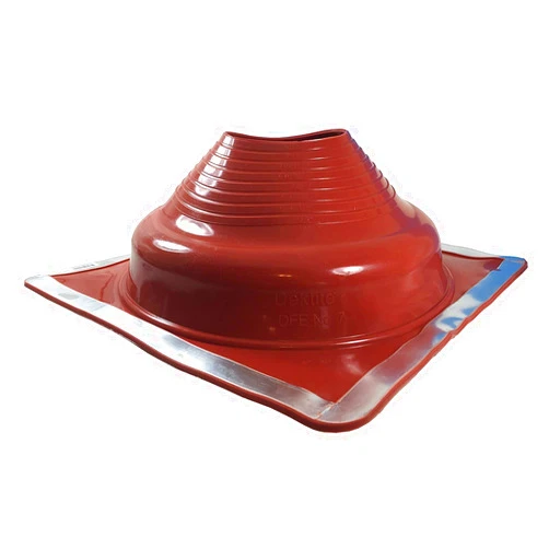 Dektite #7 (DFE207RE) Red Dektite Square High Temperature Silicone Flexible Pipe Flashing