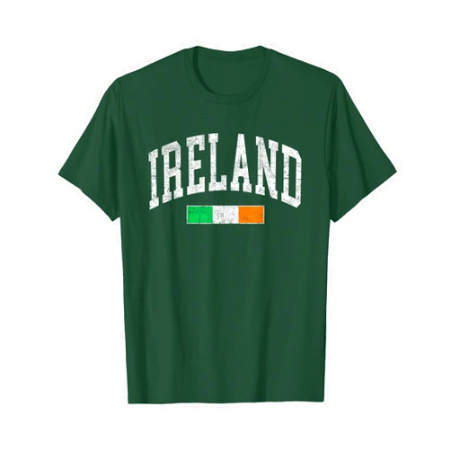 St Patrick's Day Lucky Dude Irish Shirt Vintage Ireland Flag Irish Retro Throwback Mens Womens Kids T-Shirt