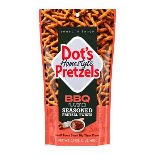 Dot's Homestyle Pretzels Dot's Pretzels BBQ Seasoned Pretzel Twists, Kids Snacks, 16oz Grocery Sized Bag