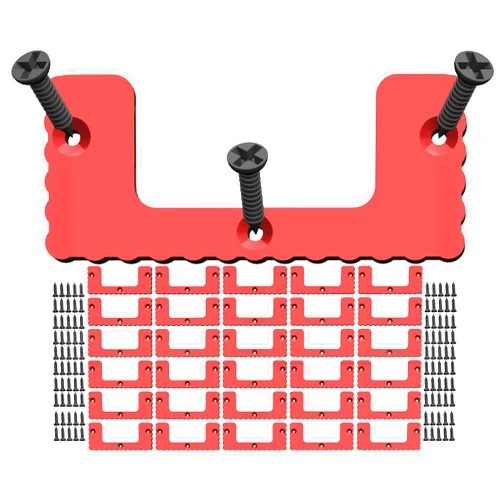 NyVoozy 30PCS For Milwaukee Packout Cleats, Cleat 'n' Feet Cleats Compatible with For Milwaukee Packout System, MountTool Box Storage System Anywhere (RED)