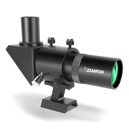 Dianfan Finderscope,Right-Angle 6x30 Correct-Image Optical Finderscope - Enhanced Viewing for Telescopes,Fully Multi-Coated Optics, Adjustable Bracket, Ideal for Astronomy Enthusiasts
