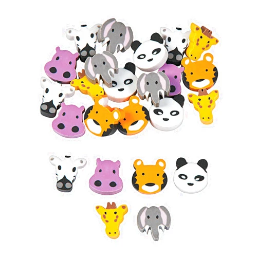 Fun Express Mini Zoo Animal Erasers - VBS Vacation Bible School Supplies/Decor - Bulk Set of 144 Pieces - Classroom Stationery and Teacher Giveaways