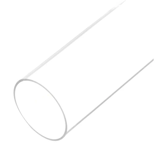 MECCANIXITY Plastic Pipe Rigid Polycarbonate Round Tube Clear 1 1/2