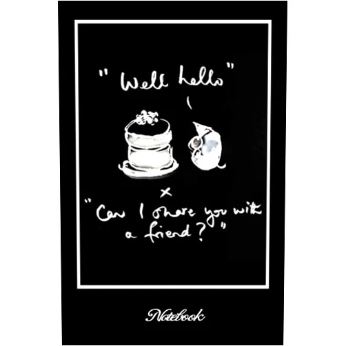 ELIZABETH MEDLEY Notebook - The animal Notebook Journal 12: Charlie Mackesy QuotesFriendship_6in x 9in x 114 Pages Blank Journal with Black Cover Perfect Size