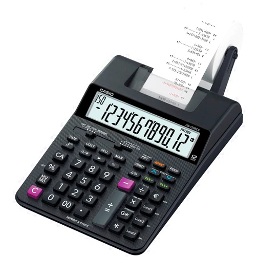 Casio HR-150RCE-WA-EC Printing Desktop Calculator, Black