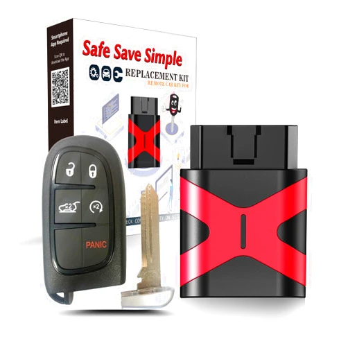 AUTO KEY MAX Simple Programmable Keyfob, Replacement Car Key Fob and DIY Programmer OBD Kit Compatible with Jeep Cherokee 2014-2018 Smart Keyless Entry Remote GQ4-54T 4A CHIP