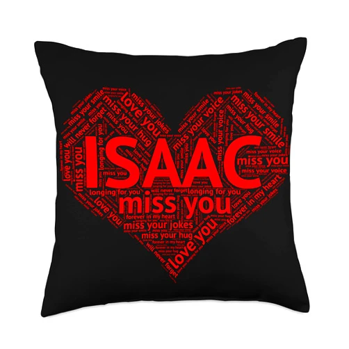 In My Heart Forever by The LACOCA Shop Because I Miss You, Remember Me Love Gift, Isaac Throw Pillow, 18x18, Multicolor