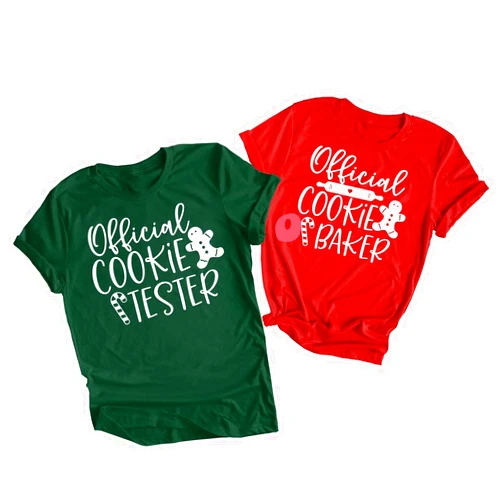 HHOD Official Cookie Baker Official Cookie Tester Shirts Christmas Couple Matching Christmas Sweater Mr Mrs, Newlyweds, Couples Multi Color-Style