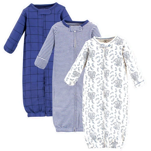 Touched by Nature Baby Organic Cotton Zipper Gowns