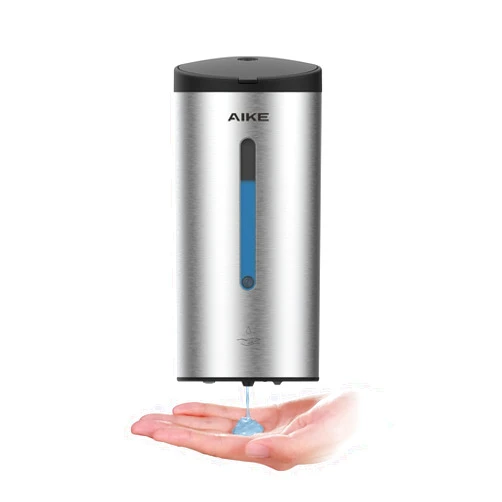 AIKE Wall-Mount Automatic Liquid Soap Dispenser 27oz Large Capacity Brushed Stainless Steel Finish Model AK1205