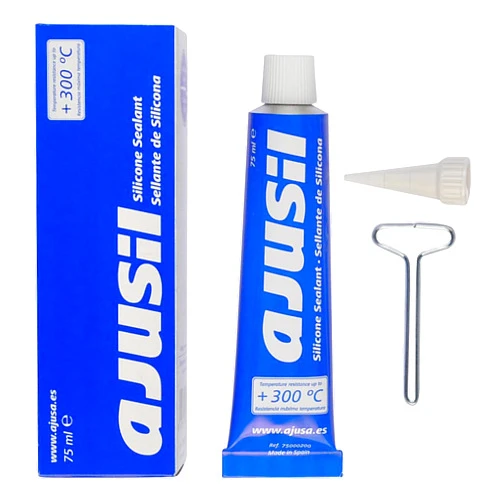 Ajusa 75000200 Ajusil Silicone Gasket Maker and Sealant for Water Pumps, Oil Pans, Timing and Valve Covers, and More - Oil, Gas, Water, Antifreeze, and Grease Resistant; -76F to +572F Temp Range