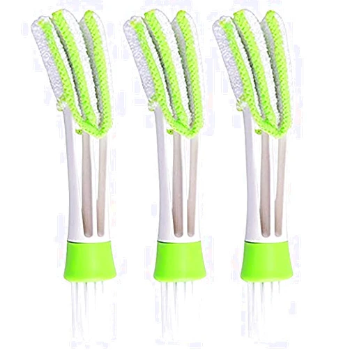 Mailaoqi Mini Duster for Car Air Vent, Set of 3 Automotive Air Conditioner Cleaner and Brush, Dust Collector Cleaning Cloth Tool for Keyboard Window Leaves Blinds Shutter Glasses Fan