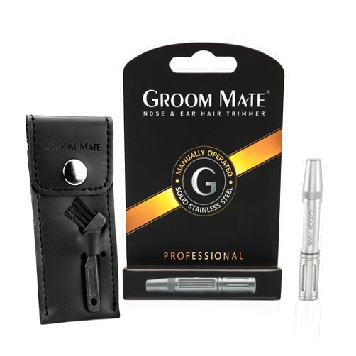 Groom Mate Professional Nasal & Ear Hair Trimmer - Made in USA