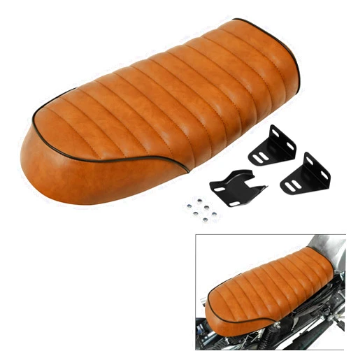 TCMT Flat Brat Seat Cafe Racer Vintage Cushion Saddle Fits For Honda CB Yamaha SR