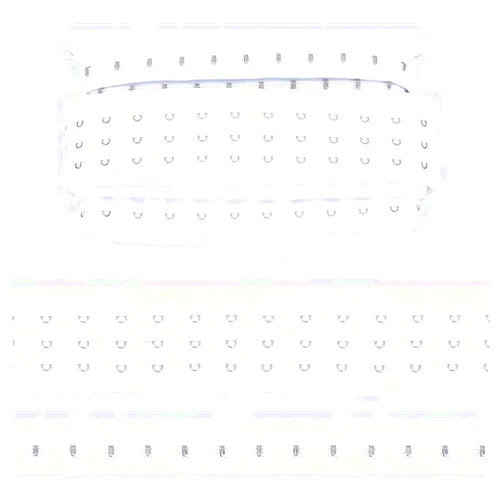 FINGERINSPIRE 3.3 Yard Pair 3 Row Hook & Eye Tape Trim 49mm Wide White Spacing Polyester Tape Ribbon with Stainless Steel Hook Edge Trimming Ribbon for DIY Clothing Decorations