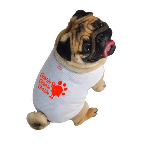 Ruff Ruff and Meow Dog Tank Top, Gobble, White, Extra-Large