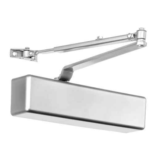 Dynasty Hardware Door Closer, Grade 1 Heavy Duty Commercial Hydraulic Closer, Self-Closing, Adjustable Spring Size 1-6, ADA Compliant, Surface Mount, Sprayed Aluminum, Series 8500