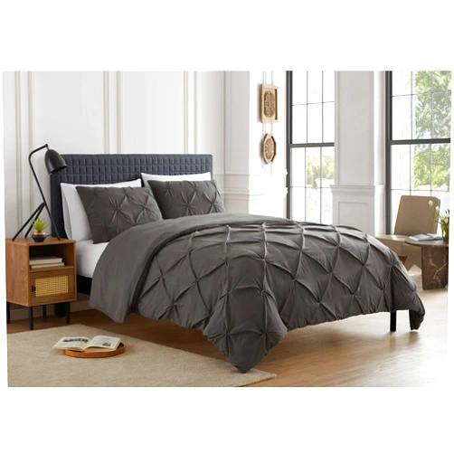 Sweet Home Collection 3 Piece Comforter Pintuck Pinch Pleat Design Soft Luxurious All Season Set(Pack of 1)