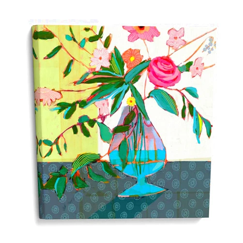 Canvas Lab Canvas Wall Art Decor Fanciful Flowers II by the Artist Victoria Borges – Size: 14 x 14 in - Art subject: Botanical,Floral,Nature,Whimsical