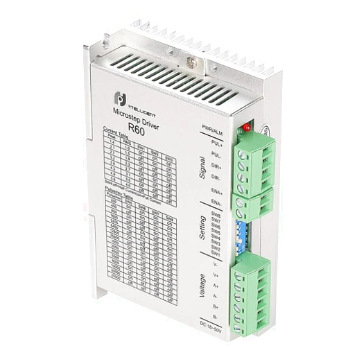 RTELLIGENT Stepper Motor Driver Nema 23, Nema 24 Hybrid 1.4A~5.6A 24~50VDC CNC Motor Controller Control with 1/128 Micro-Step Resolutions