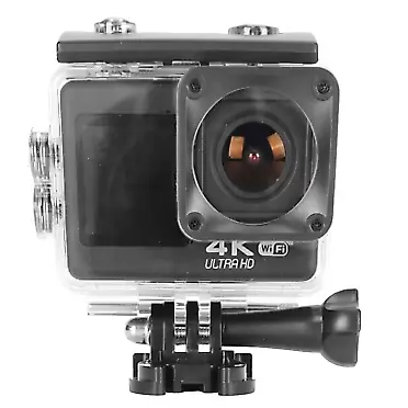 Goshyda 4K Action Camera, 2.0inch HD Screen Portable Waterproof WiFi 20MP 4X Zoom Sport Camera, 900mAh 40M Underwater Camera Mini Cam, for Outdoor