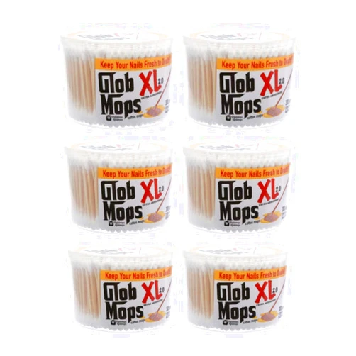 MEIQIER Glob Mops XL Cotton Swabs | Extra Absorbent | Eco-Friendly | 2 Pack of 6