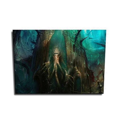 Cthulhu Poster Ocean Depth Sea Cool Wall Decor Poster Decorative Painting Canvas Wall Art Living Room Posters Bedroom Painting 24x36inch(60x90cm)