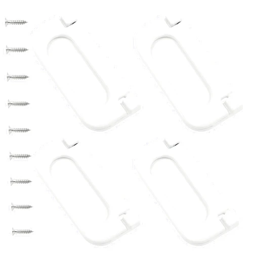 Cionyce 4 PCS 3 inch Flush Pull Ring Handles, White Hidden Recessed Type Handle, Aluminum Alloy Concealed Pull for Cabinets Drawer Sliding Doors