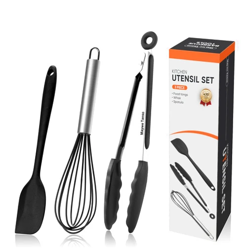 Maywe Tanso Silicone Tongs for Cooking Set of 3,Maywe Tanso 11