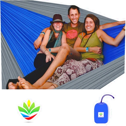 Hammock Bliss Triple - The Largest Portable Hammock on Planet Earth. Huge, King Plus Size, Multi Person, Family, 2 or 3 or Tall Person Camping Hammock. Extra Wide, Extra Long, Extra Comfortable