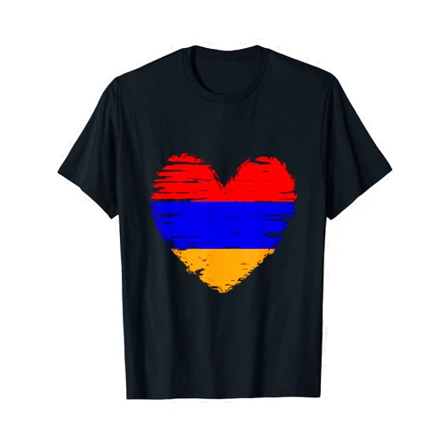 National Flags & Roots Proud Heritage Gifts Armenia Heart Armenian Flag Armenian Pride T-Shirt