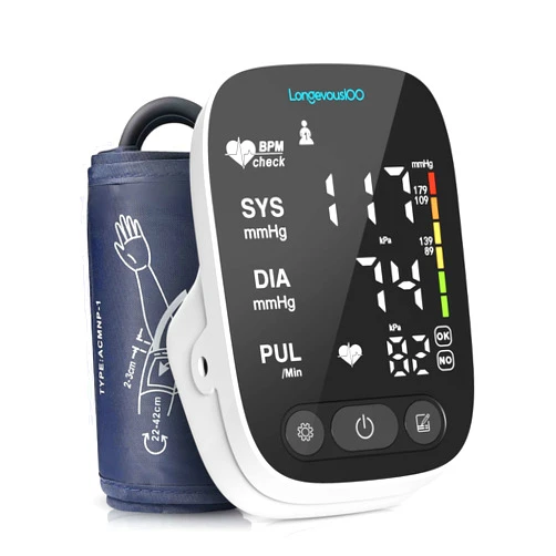 LongevousiOO Blood Pressure Monitor for Home Use, Automatic BP Machine Digital High Blood Pressure Monitors with Large Cuff 8.7