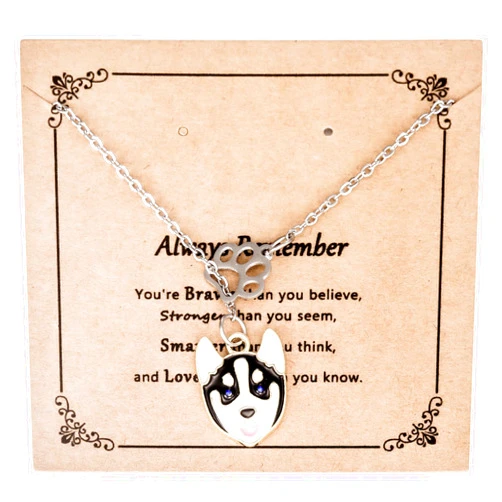 Kivosliviz Husky Necklace for Women Gifts Husky Dog Lovers Jewelry Stuff Husky Necklace