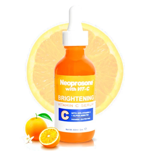 Neoprosone Brightening Serum - 2 Fl oz / 60ml - Formulated to Fade Dark Spots and to Prevent Skin Discolouration, with Alpha Arbutin Complex and Vitamin C