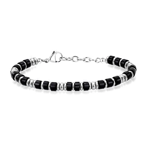 SIUMAL Mens Bracelet, Boho Stainless Steel Bracelets for Men, Beaded Bracelets, Jewelry Gifts for Husband Father Friends